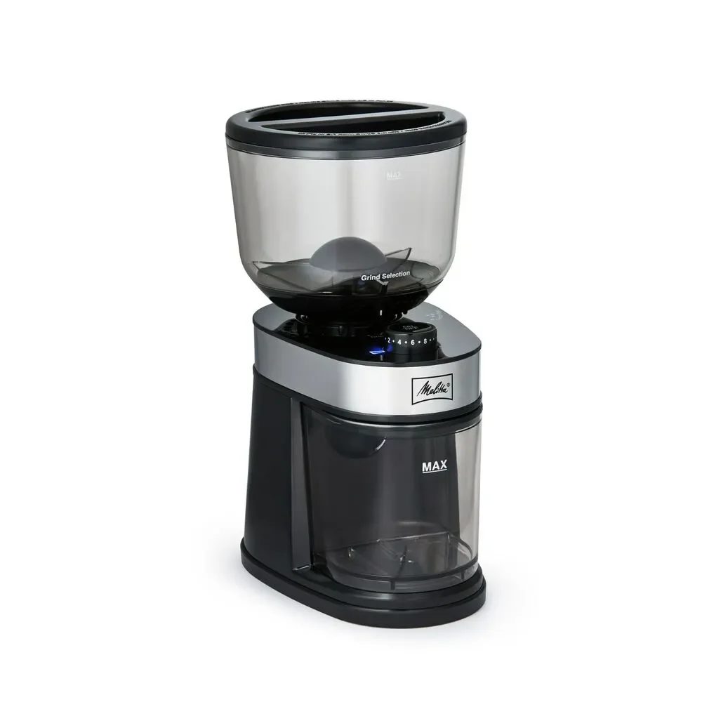 Melitta Molino Burr Coffee Grinder – 8 oz Capacity, 13 Griding Settings -New